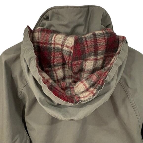 Vintage Woolrich Chore Jacket Mens Size Large Blanket Lined Hooded Barn Coat USA - Picture 7 of 11